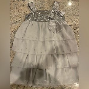 American Girl silver sequin party dress and headband